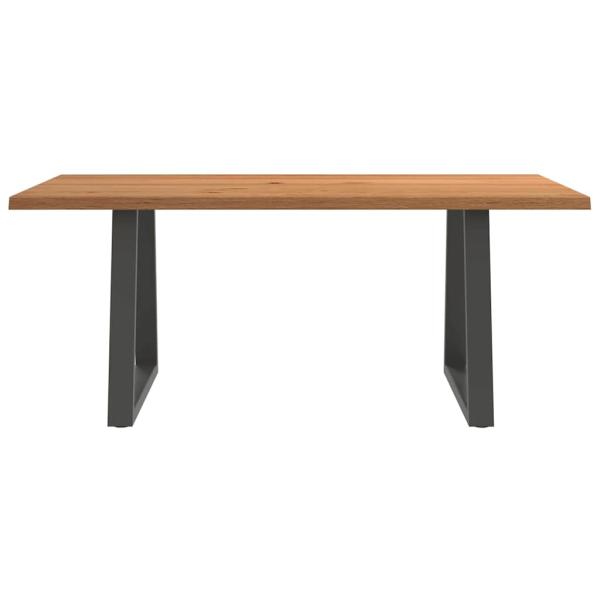 Esstisch mit Baumkanten 180x100x74 cm Massivholz Eiche
