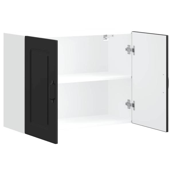 Küchen-Hängeschrank Kalmar Schwarz Holzwerkstoff