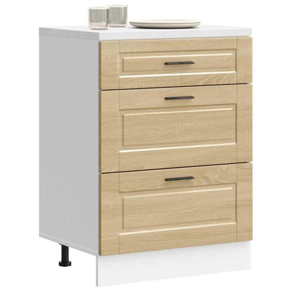 ARDEBO.de - Küchenunterschrank Porto Sonoma-Eiche Holzwerkstoff