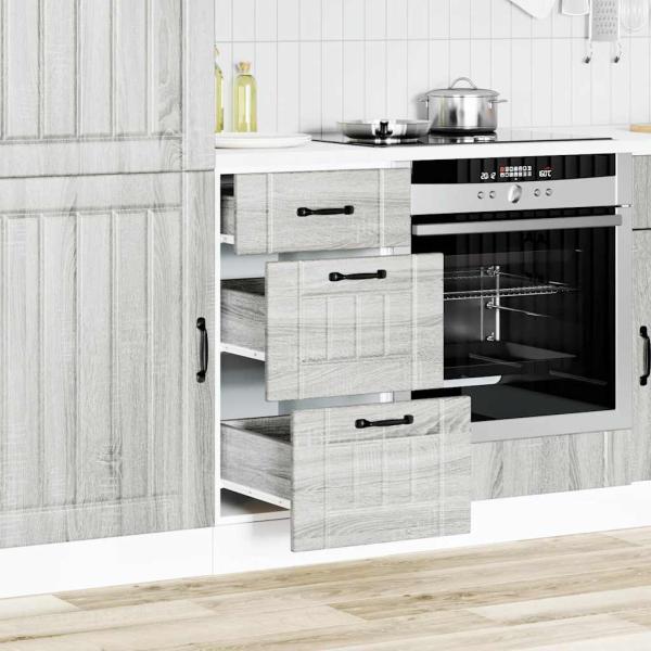 Küchen-Unterschrank Lucca Grau Sonoma Holzwerkstoff