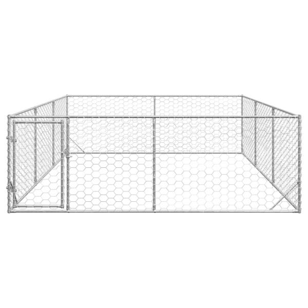 Outdoor-Hundezwinger mit Tür 3x4x1 m Verzinkter Stahl