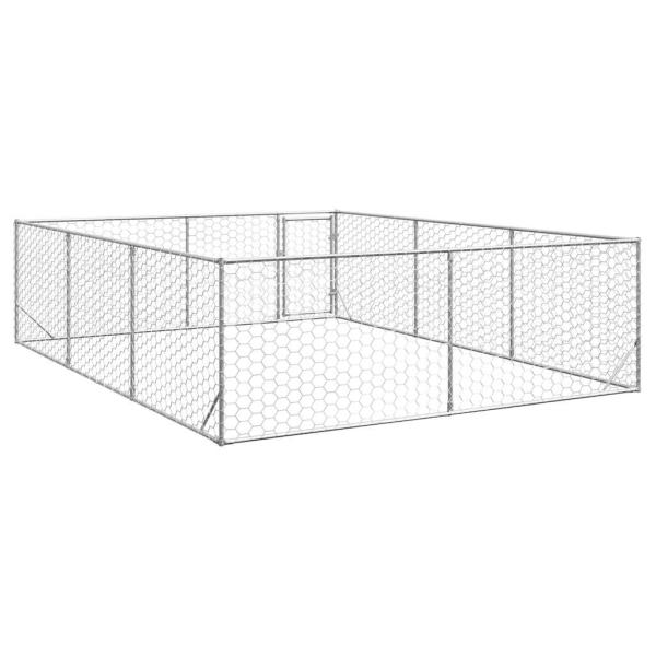 Outdoor-Hundezwinger mit Tür 3x4x1 m Verzinkter Stahl