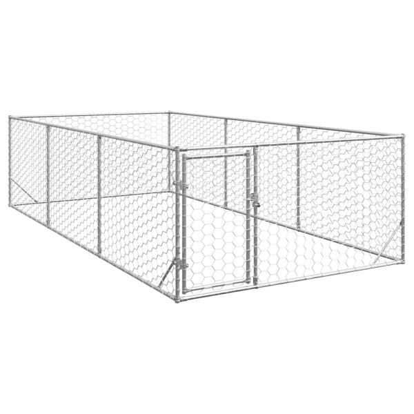 ARDEBO.de - Outdoor-Hundezwinger mit Tür 2x4x1 m Verzinkter Stahl
