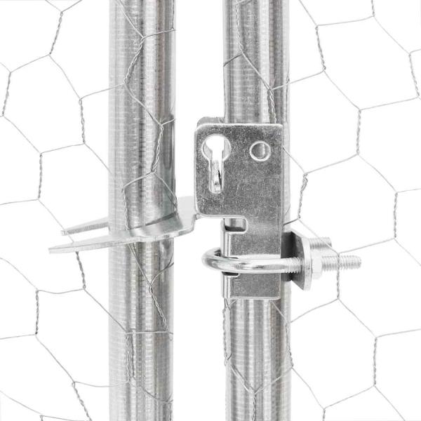 Outdoor-Hundezwinger mit Tür 2x4x1 m Verzinkter Stahl