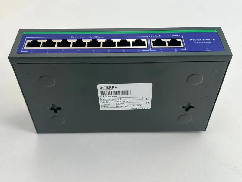 Interra 12V POE Switch 8-Kanal, grau (ITR220-0008)