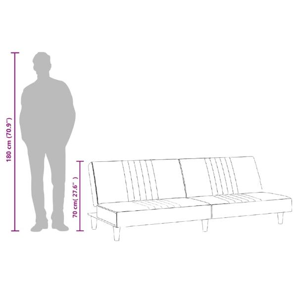 Schlafsofa Hellgelb Stoff