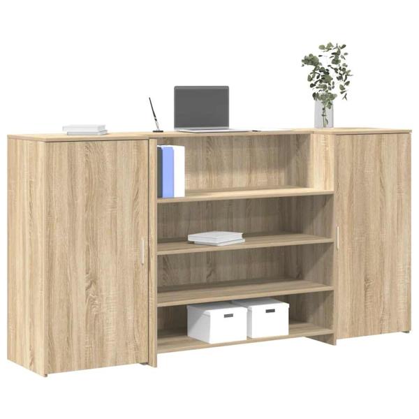 ARDEBO.de - Empfangstheke Sonoma-Eiche 200x50x103,5 cm Holzwerkstoff