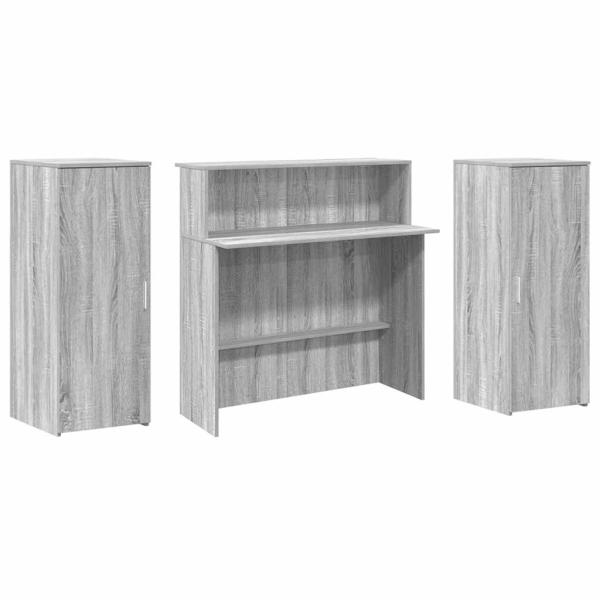Empfangstheke Grau Sonoma 180x50x103,5 cm Holzwerkstoff