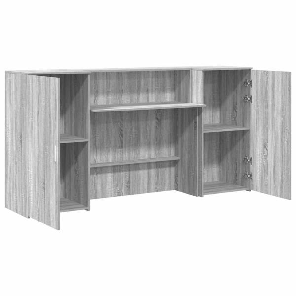 Empfangstheke Grau Sonoma 200x50x103,5 cm Holzwerkstoff