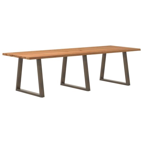 Esstisch mit Baumkanten 280x100x74 cm Massivholz Eiche