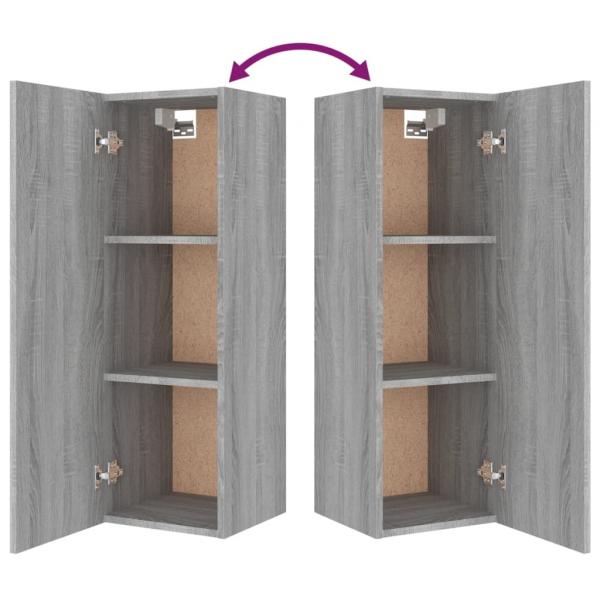 4-tlg. TV-Schrank-Set Grau Sonoma Holzwerkstoff