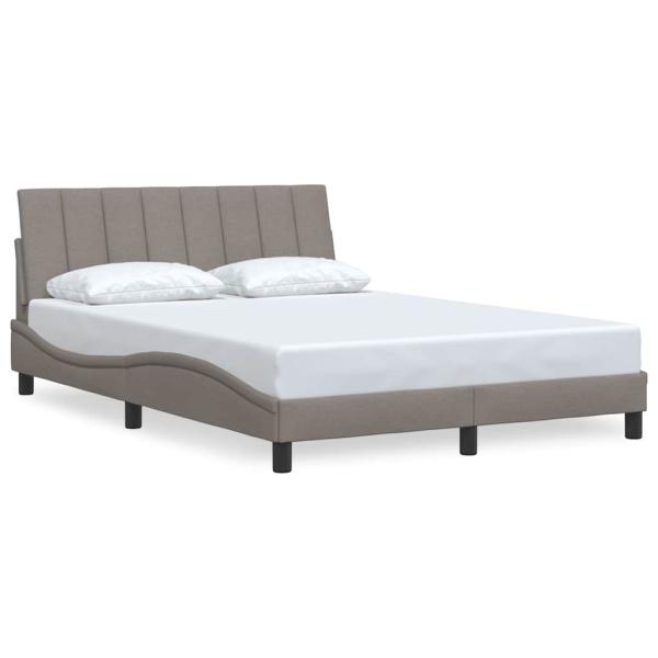 Bettgestell ohne Matratze Taupe 120x200 cm Stoff