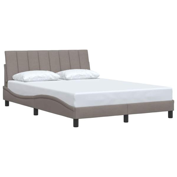 Bettgestell ohne Matratze Taupe 120x200 cm Stoff