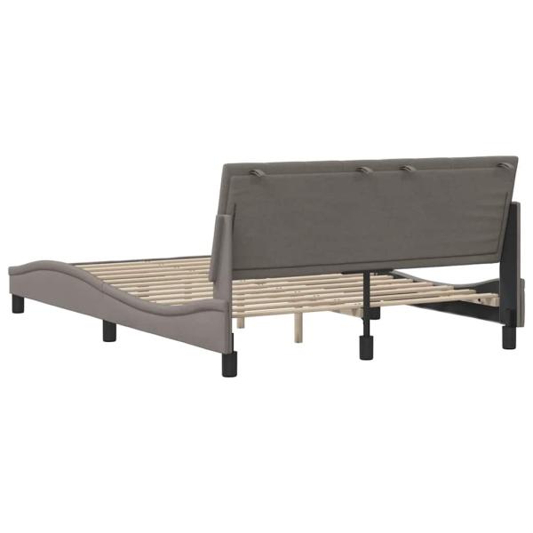 Bettgestell ohne Matratze Taupe 120x200 cm Stoff