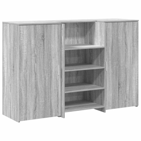 Empfangstheke Grau Sonoma 155x50x103,5 cm Holzwerkstoff