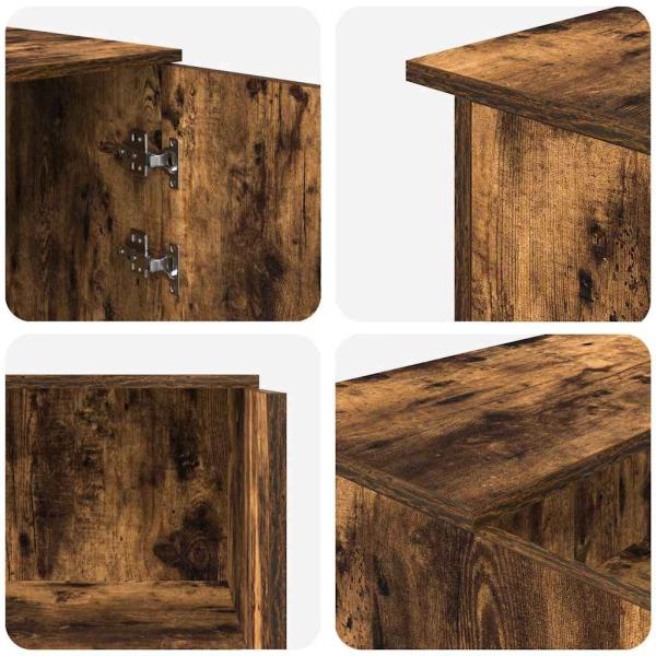 Empfangstheke Räuchereiche 135x50x103,5 cm Holzwerkstoff