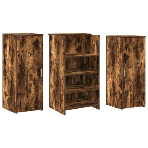 Empfangstheke Räuchereiche 135x50x103,5 cm Holzwerkstoff