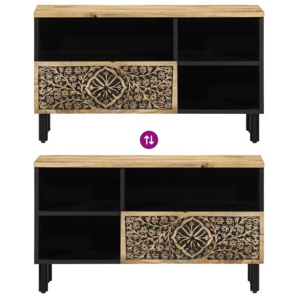TV-Schrank 80x33x46 cm Massivholz Mango