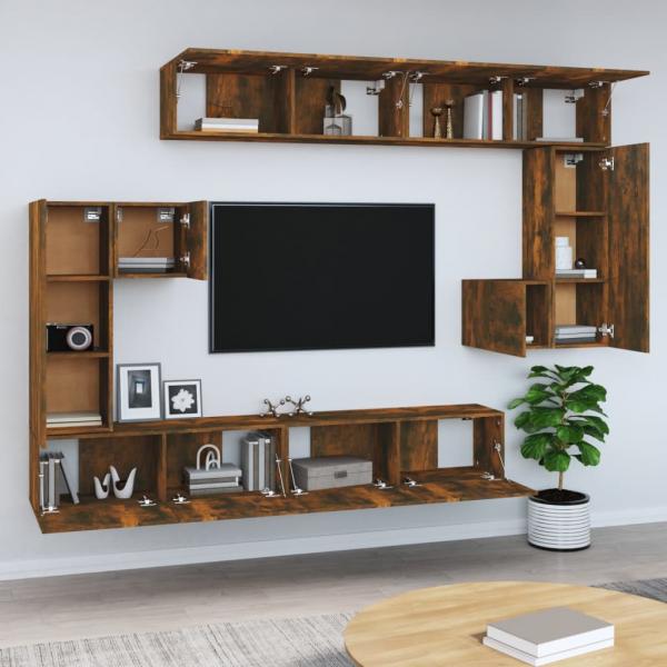 ARDEBO.de - TV-Wandschrank Räuchereiche Holzwerkstoff