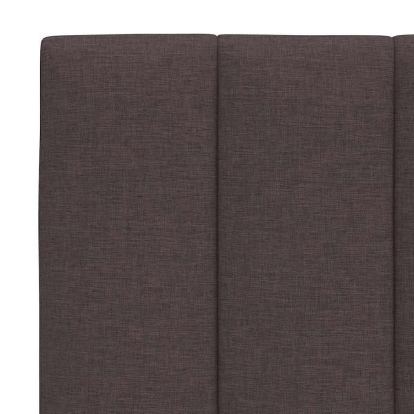 Bettgestell ohne Matratze Dunkelbraun 120x200 cm Stoff