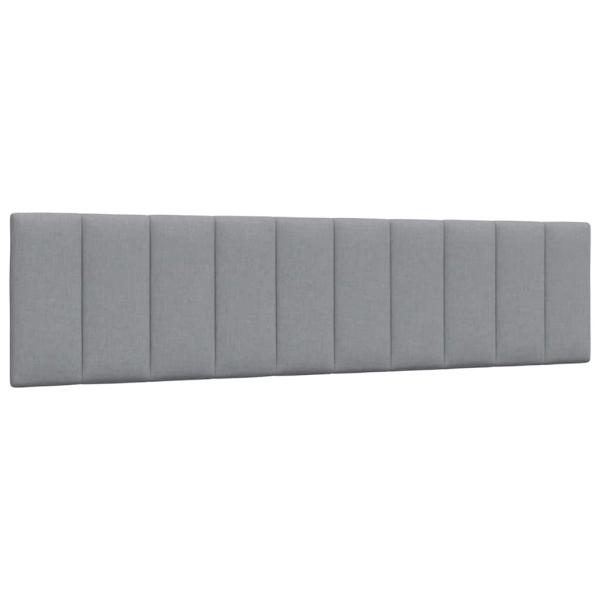 Bettgestell ohne Matratze Hellgrau 200x200 cm Stoff