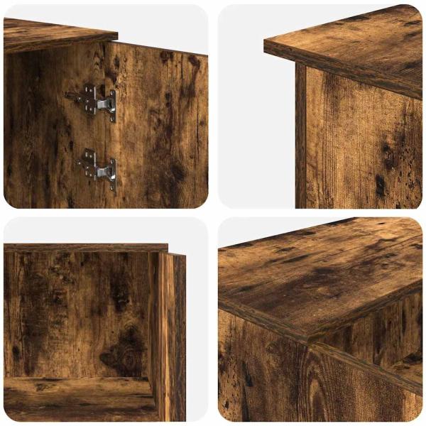 Empfangstheke Räuchereiche 180x50x103,5 cm Holzwerkstoff