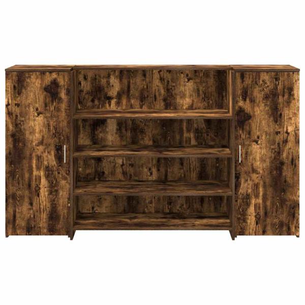 Empfangstheke Räuchereiche 180x50x103,5 cm Holzwerkstoff