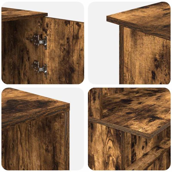 Empfangstheke Räuchereiche 180x50x103,5 cm Holzwerkstoff