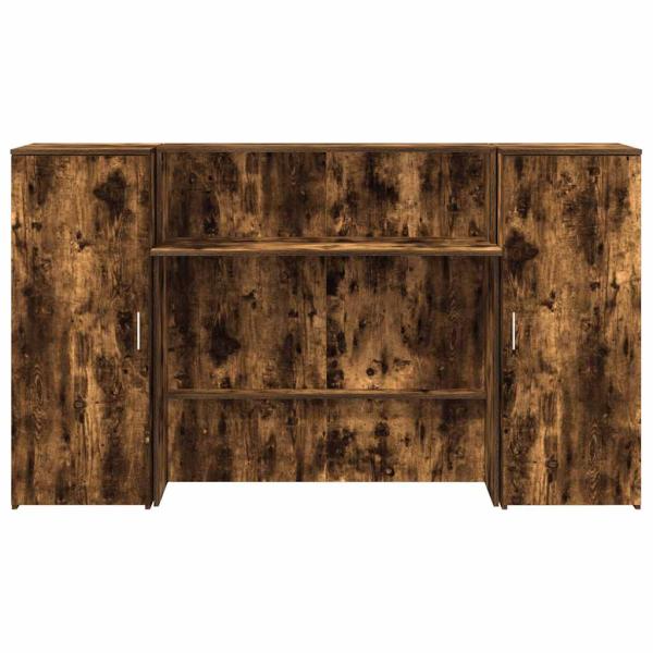 Empfangstheke Räuchereiche 180x50x103,5 cm Holzwerkstoff