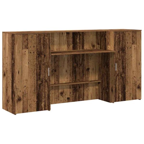 Empfangstheke Altholz-Optik 200x50x103,5 cm Holzwerkstoff