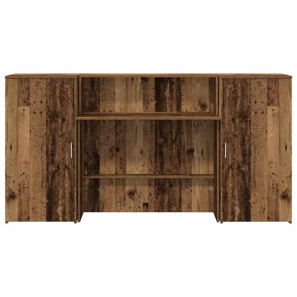 Empfangstheke Altholz-Optik 200x50x103,5 cm Holzwerkstoff
