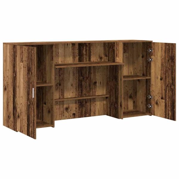 Empfangstheke Altholz-Optik 200x50x103,5 cm Holzwerkstoff