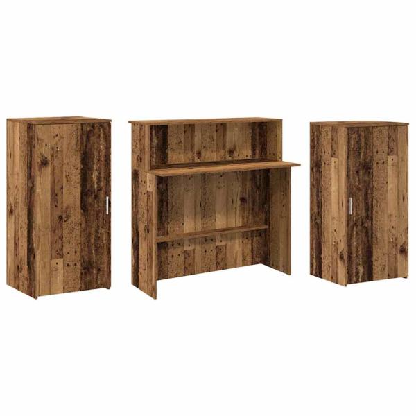 Empfangstheke Altholz-Optik 200x50x103,5 cm Holzwerkstoff
