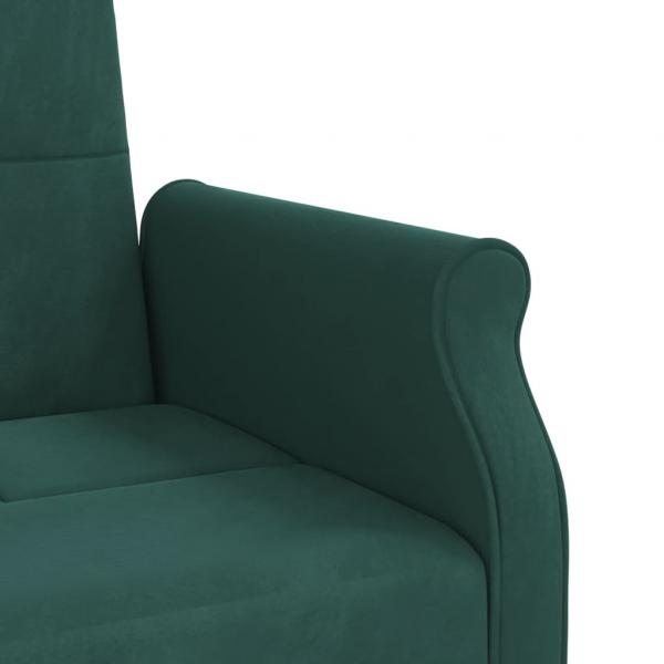 Schlafsofa mit Kissen Dunkelgrün Samt