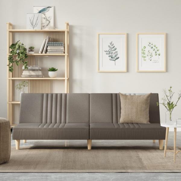 ARDEBO.de - Schlafsofa Taupe Stoff