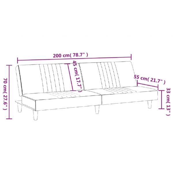 Schlafsofa Taupe Stoff