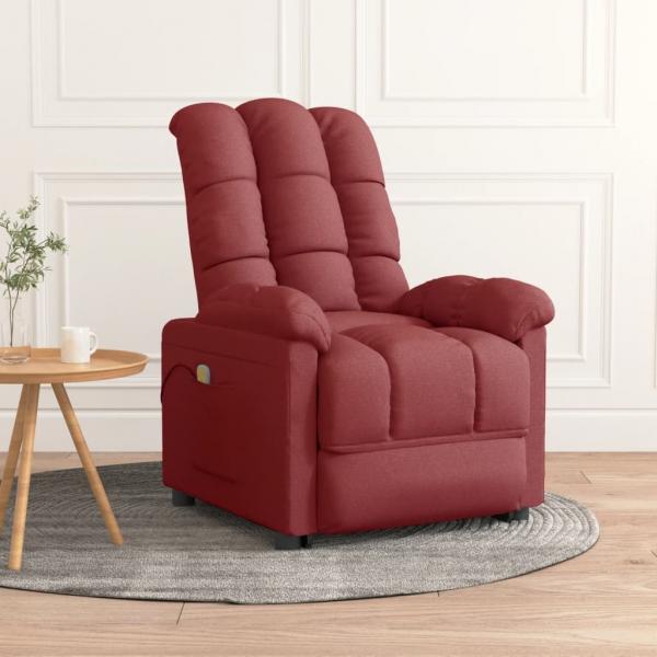 ARDEBO.de - Massagesessel Weinrot Stoff
