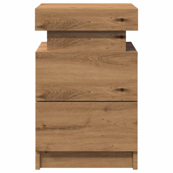LED-Nachttisch Artisan-Eiche 35x39x55 cm Holzwerkstoff