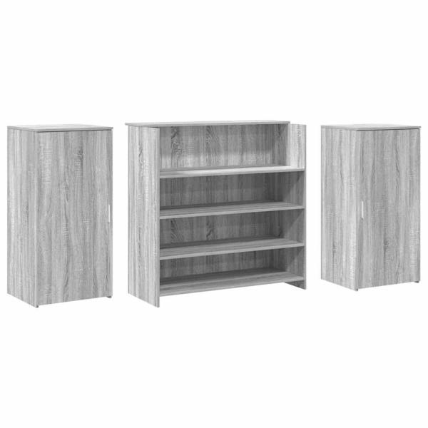 Empfangstheke Grau Sonoma 200x50x103,5 cm Holzwerkstoff