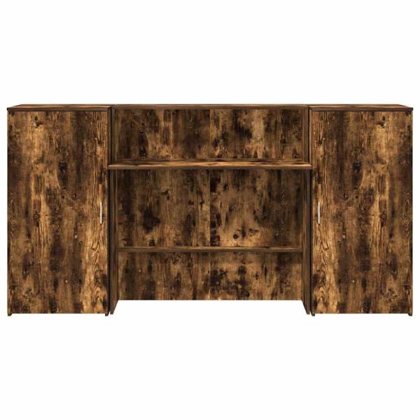 Empfangstheke Räuchereiche 200x50x103,5 cm Holzwerkstoff