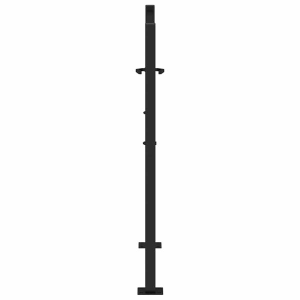 Gartentor Schwarz 105x105 cm Stahl Lichtdesign