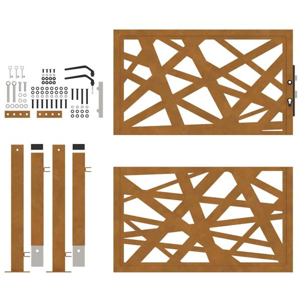 Gartentor 105x105 cm Wetterfester Stahl Lichtdesign