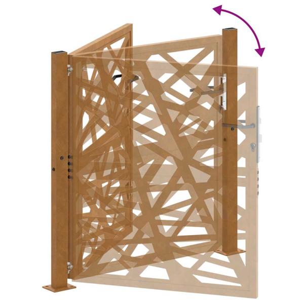 Gartentor 105x105 cm Wetterfester Stahl Lichtdesign