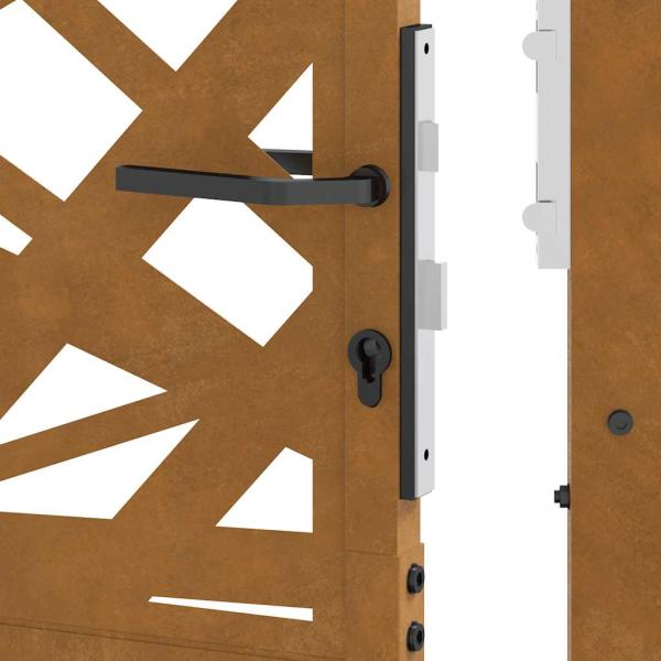 Gartentor 105x105 cm Wetterfester Stahl Lichtdesign