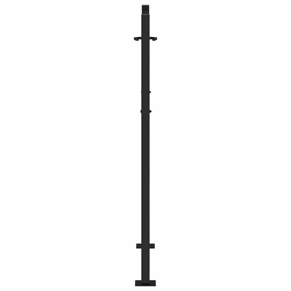 Gartentor Schwarz 105x130 cm Stahl Spurendesign