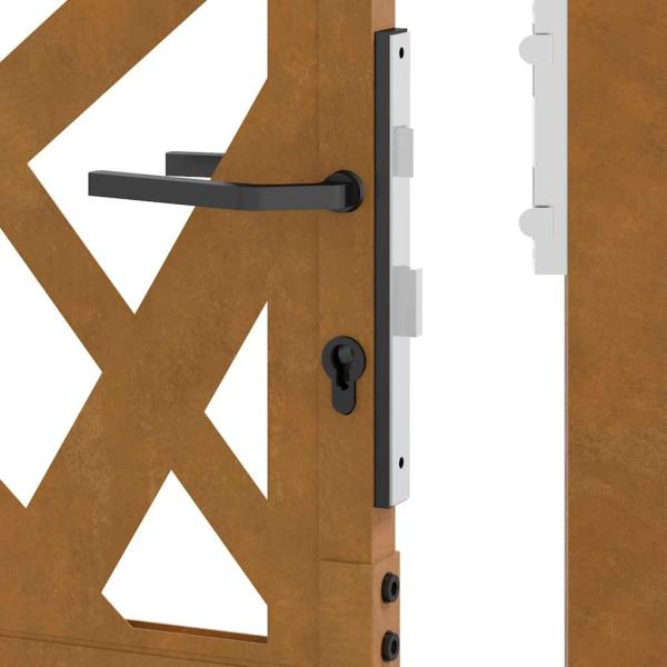 Gartentor 105x155 cm Wetterfester Stahl Lichtdesign