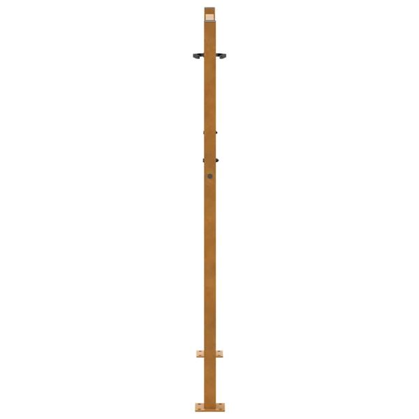 Gartentor 105x130 cm Wetterfester Stahl Wellen-Design