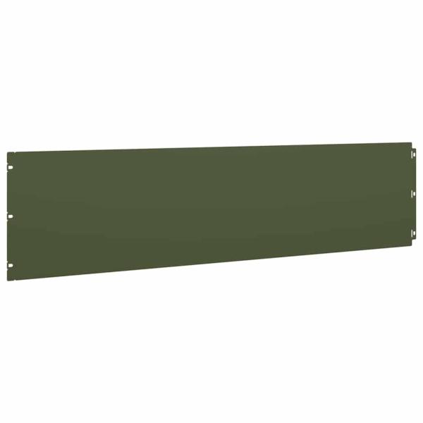 Rasenkanten 20 Stk. Olivgrün 25x103 cm Kaltgewalzter Stahl