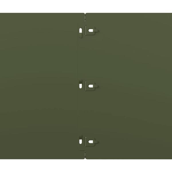 Rasenkanten 20 Stk. Olivgrün 25x103 cm Kaltgewalzter Stahl