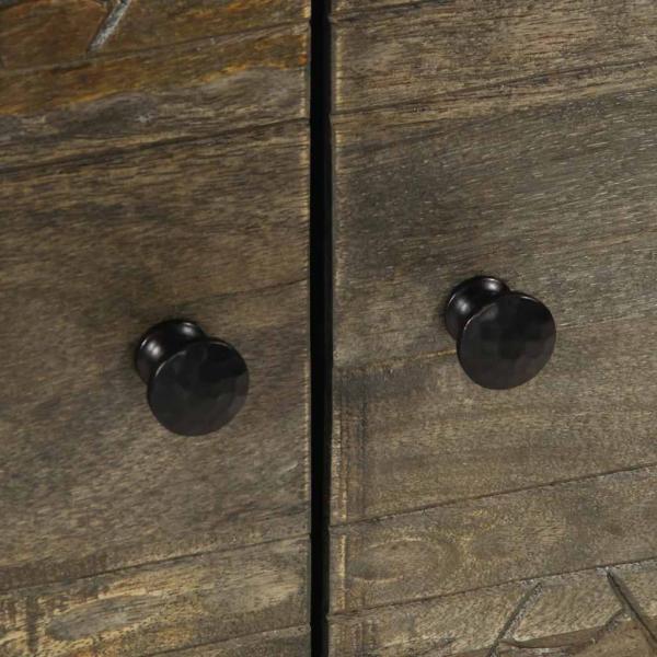 Couchtisch Hellgrau 80x50x40 cm Massivholz Mango